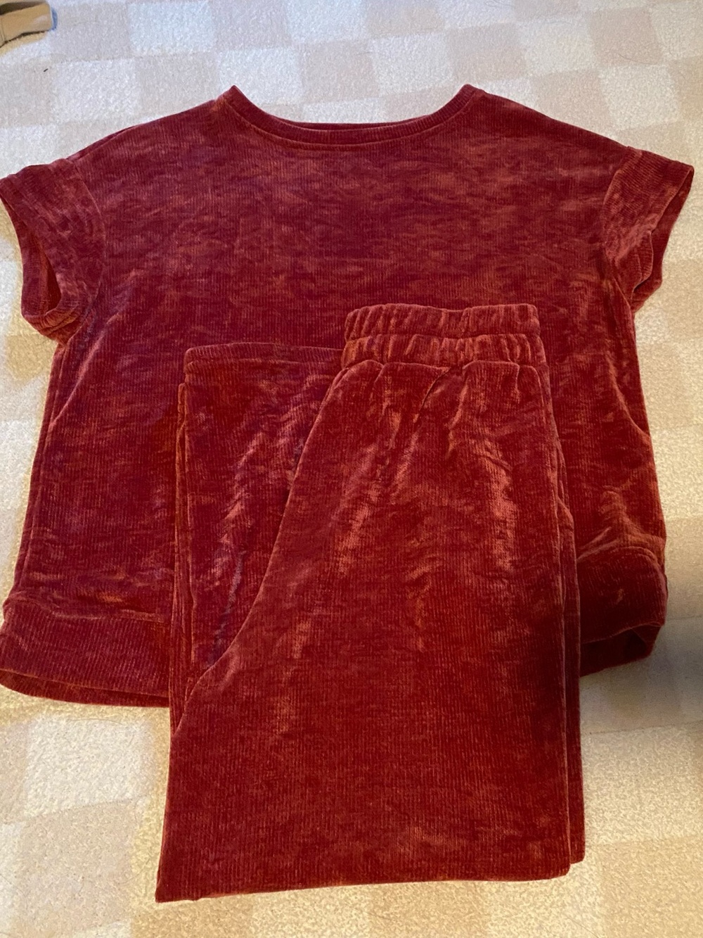 Womens velour matching set